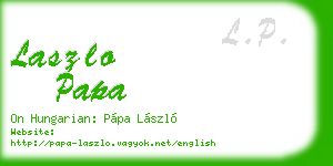 laszlo papa business card